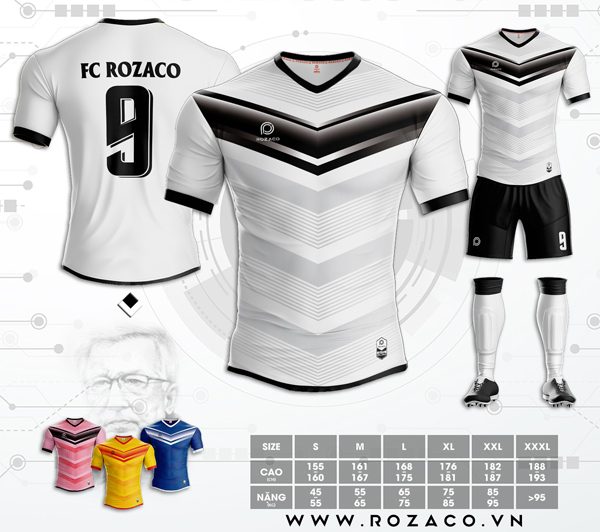 Áo bóng đá thiết kế không logo tại Xưởng may Rozaco