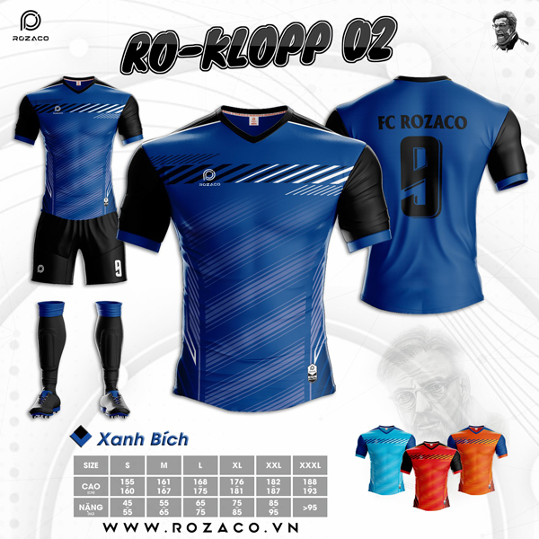 Áo bóng đá thiết kế đẹp Rozaco
