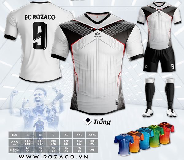 Áo bóng đá thiết kế đẹp Xưởng may Rozaco