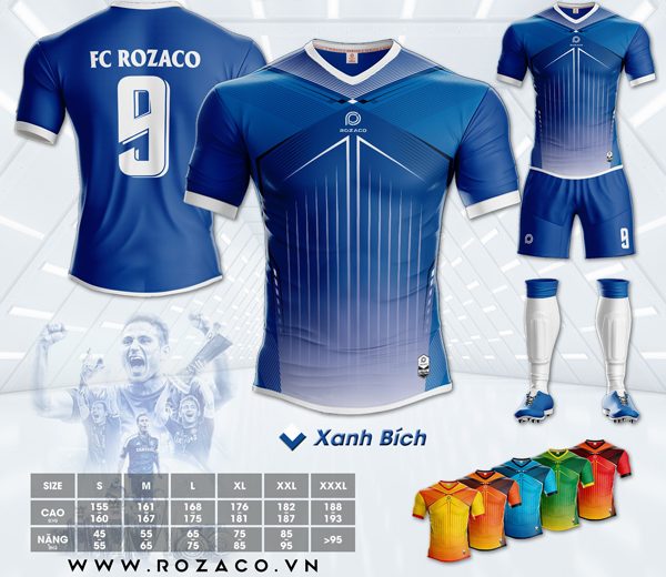 Hình ảnh Áo bóng đá thiết kế mới nhất Xưởng may Rozaco