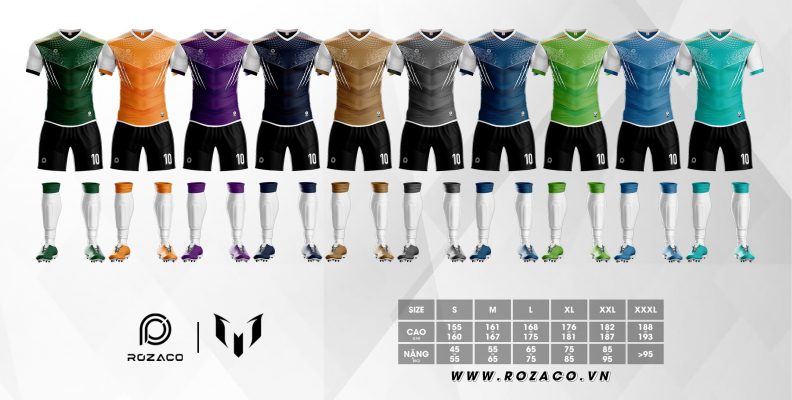 Phong cách áo đấu mới tại Xưởng may Rozaco