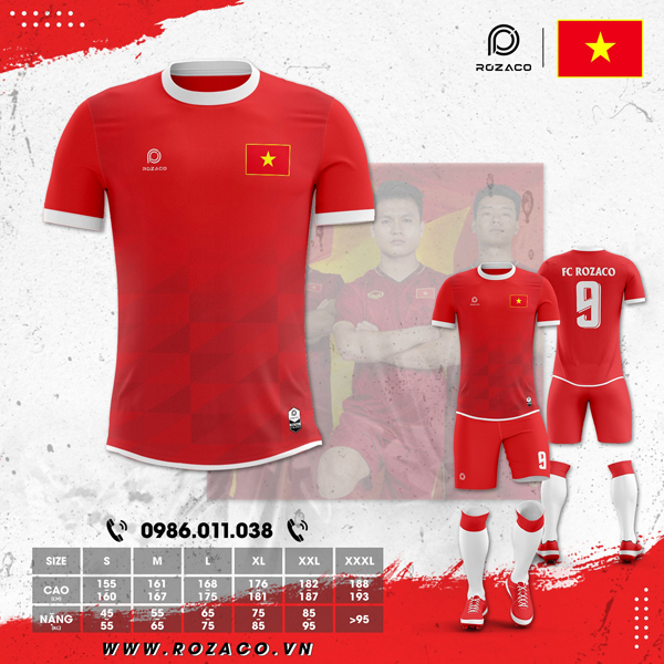 Áo Đội Tuyển Việt Nam 2022 Training Mã Rovn - 05 Màu Đỏ