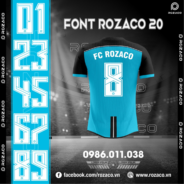 Bộ font số bộ trang phục Liverpool FC 2022/23 không logo tại Rozaco