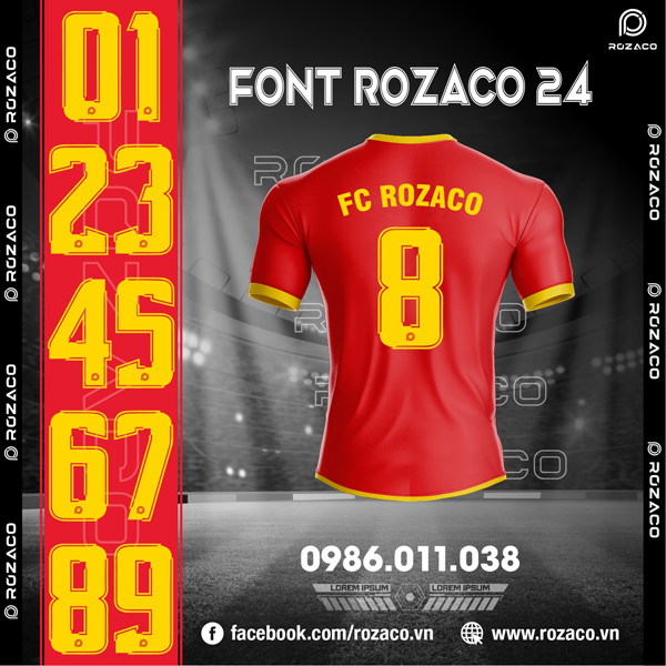 Font số dành cho áo Avai FC 2023