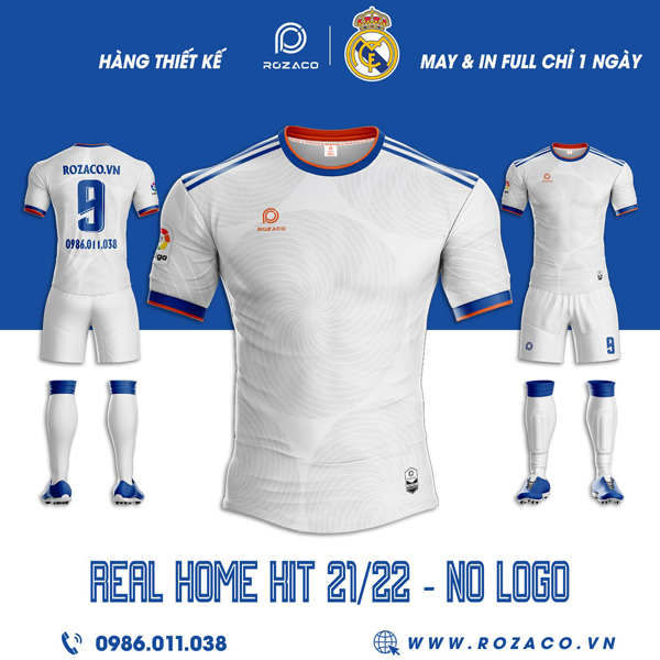 Hình ảnh Áo bóng đá Real Madrid 2022/23 thiết kế đẹp Xưởng may Rozaco