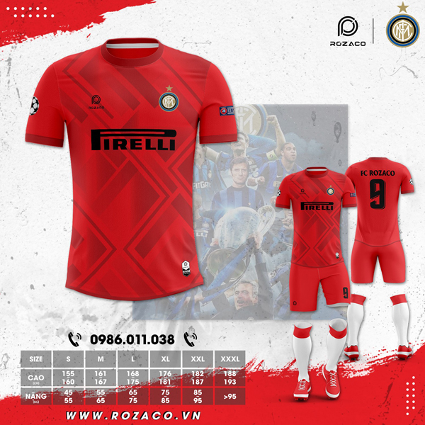 Áo CLB Inter Milan 2023 tự thiết kế tại Xưởng may Rozaco