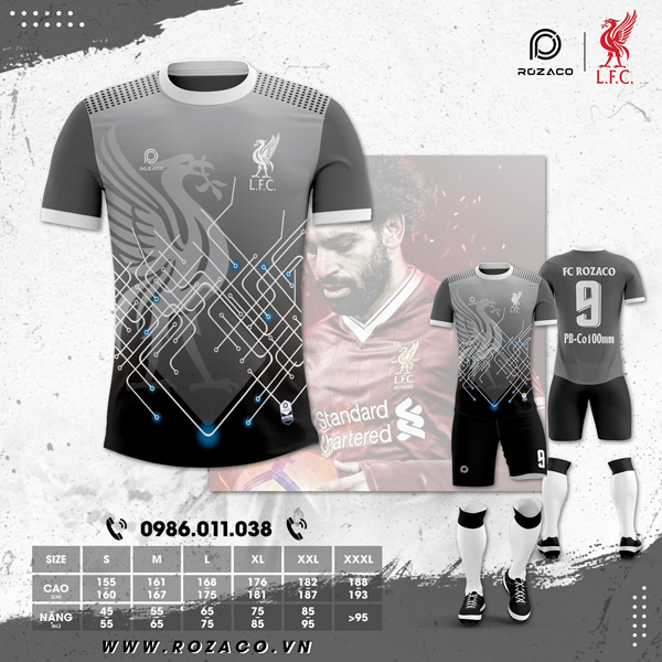 Thiết kế đặc biệt áo CLB Liverpool tại Xưởng may Rozaco