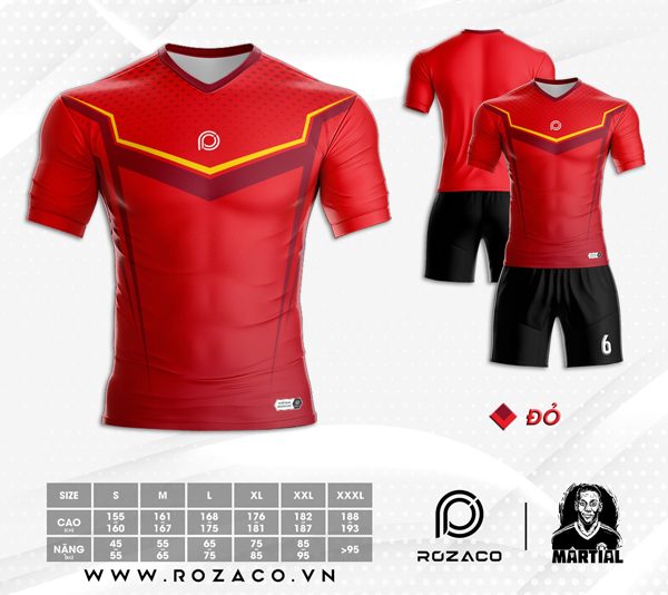 Áo bóng đá thiết kế mới tại Xưởng may Rozaco
