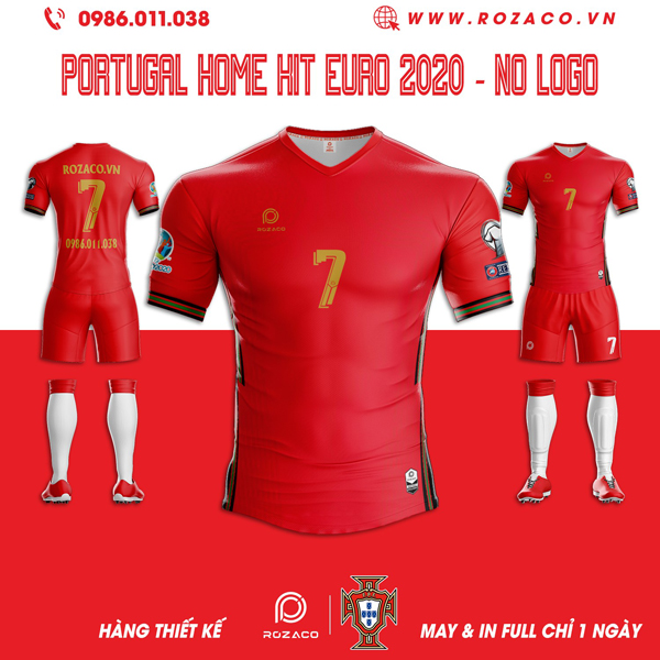 Áo Đấu Không Logo Đội Tuyển Bồ Đào Nha Đẹp Nhất Euro 2020