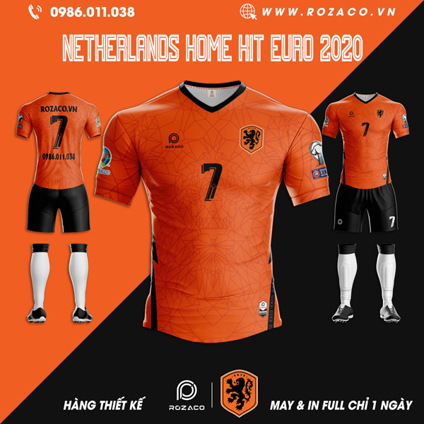 Áo Đội Tuyển Hà Lan 2022 Sân Nhà Màu Cam Đẹp