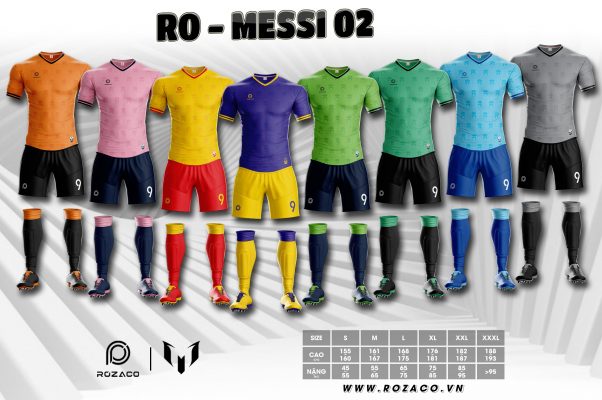 Áo bóng đá tự thiết kế không logo Rozaco