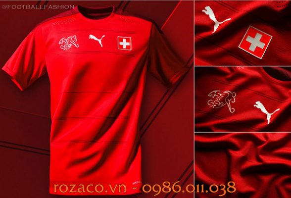Mẫu áo đội tuyển Thụy Sĩ năm 2022 