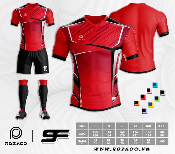 Áo bóng đá tự thiết kế đẹp tại Xưởng may Rozaco
