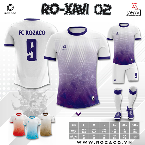 Hình ảnh Trang phục áo bóng đá không logo 2023 đẹp - độc - lạ tại Xưởng may Roazco