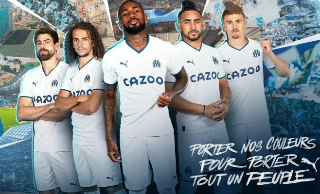 Áo bóng đá Marseille 2023 sân nhà