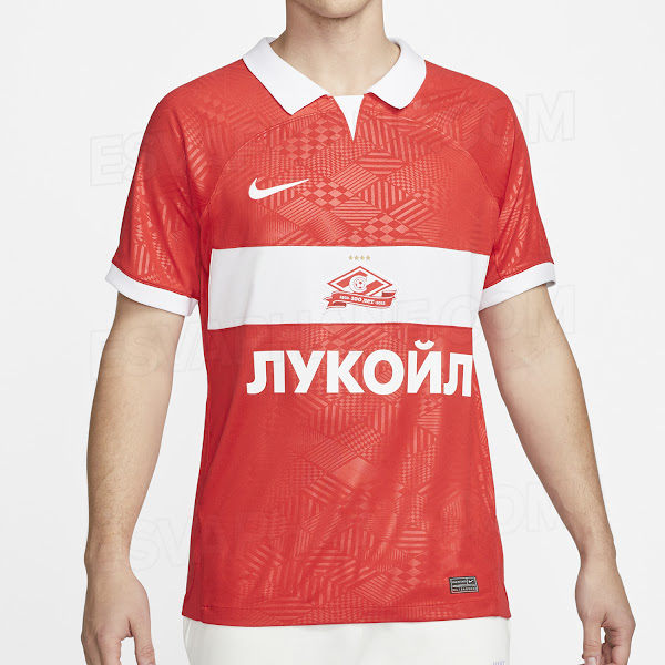 Áo đấu sân nhà CSKA Moscow 2023 Do Nike sản xuất. rất khéo léo khi lựa chọn màu đỏ làm màu chủ đạo của áo đấu.