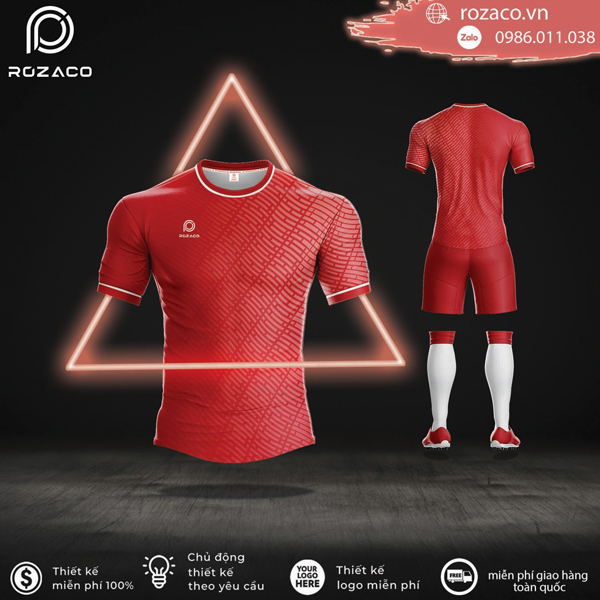 Mẫu áo bóng đá 20.11 màu đỏ siêu hót
