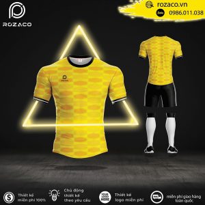 Áo bóng đá 20.11 tự thiết kế màu vàng