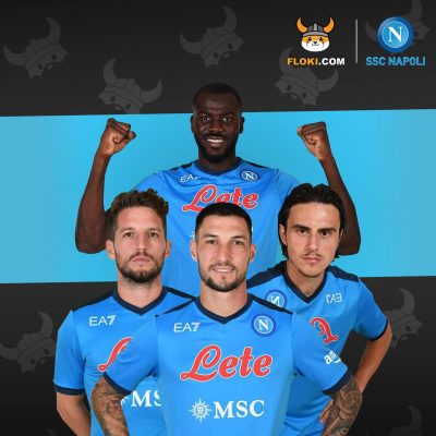 Hình ảnh Áo bóng đá Napoli 2022/23 chính thức mang tên thương hiệu FLOKI