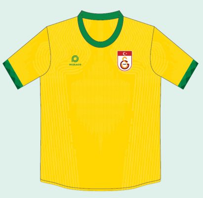 Mẫu áo Galatasaray 2023 tự thiết kế tại Xưởng Rozaco  với from áo chuẩn châu á. 