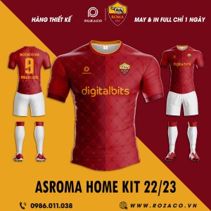 Hình ảnh áo câu lạc bộ AS Roma sân nhà 2023