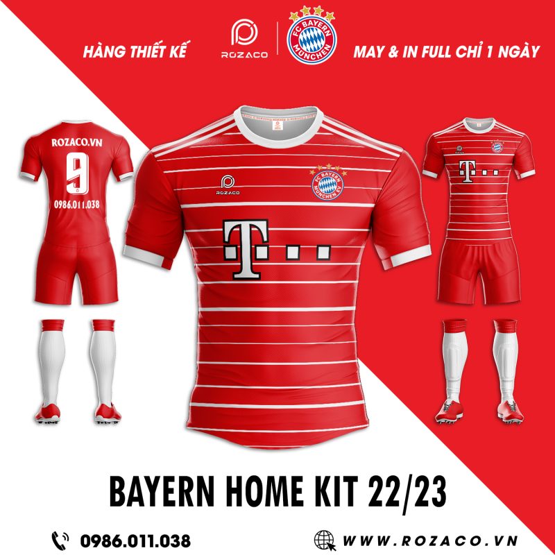 Hình ảnh Áo Câu Lạc Bộ Bayern Sân Nhà 2023 Đẹp Xuất Sắc