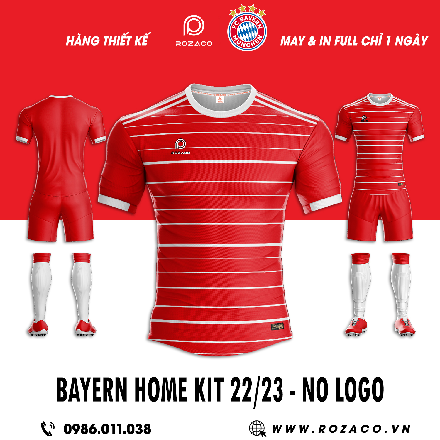 Áo câu lạc bộ Bayern sân nhà 2023 chính thức được chúng tôi cho ra mắt nhằm phục vụ cho những người hâm mộ yêu thích đội bóng này. Thiết kế với gam màu tươi tắn, đẹp mắt phối cùng sọc trắng thu hút. 