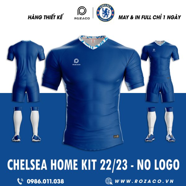 Trang Phục Áo Đá Bóng CLB Chelsea Sân Nhà 2023 Không Logo Đẹp - Ấn Tượng