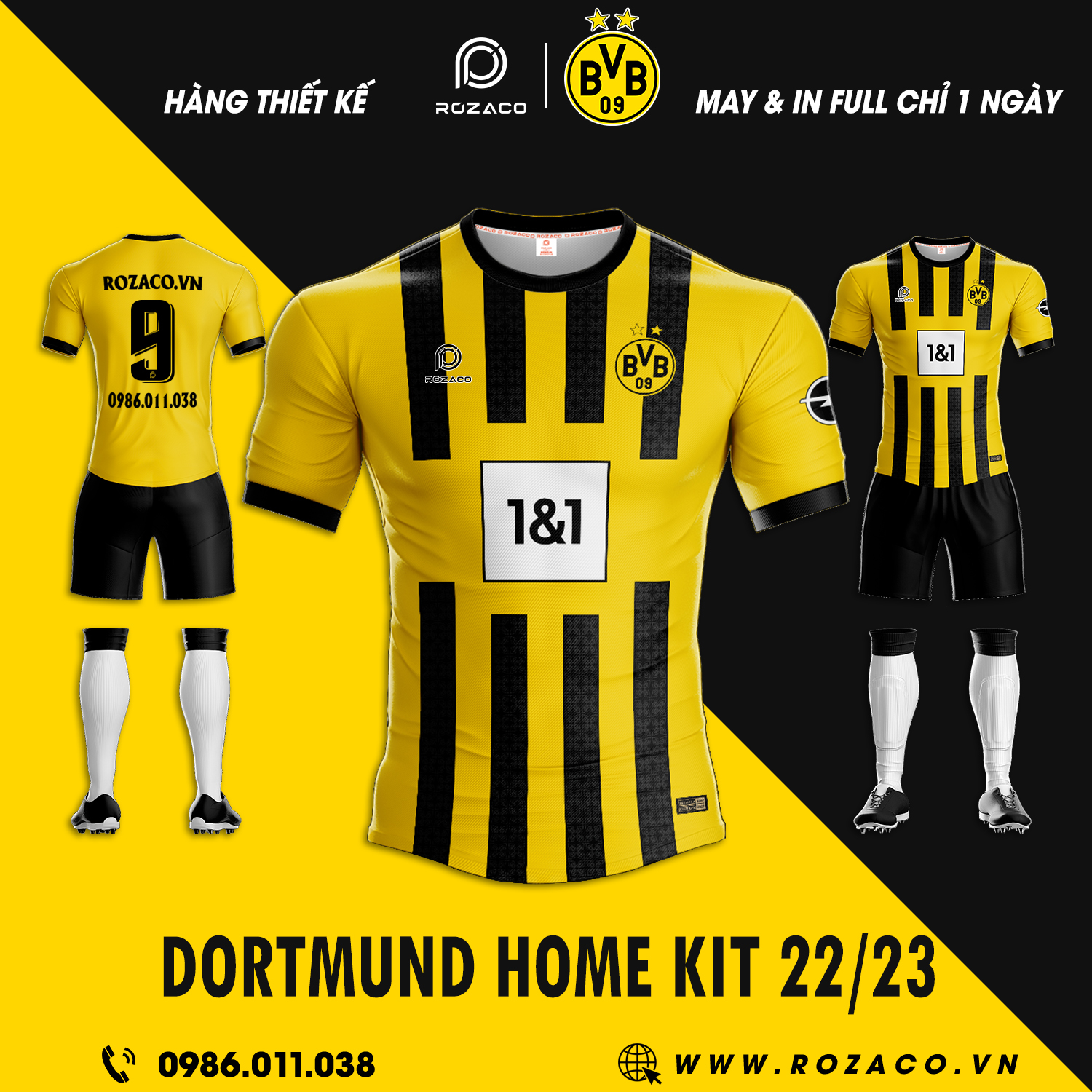 Phá Cách Với Áo Bóng Đá Clb Dortmund Sân Nhà 2023 Không Logo Mới