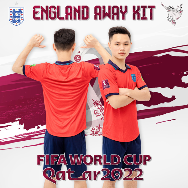 Hãy đến với xưởng may Rozaco để sắm cho mình bộ áo đội tuyển Anh sân khách World Cup 2022. Với bộ trang phục này, chắc chắn bạn sẽ có một mùa World Cup ý nghĩa nhất.