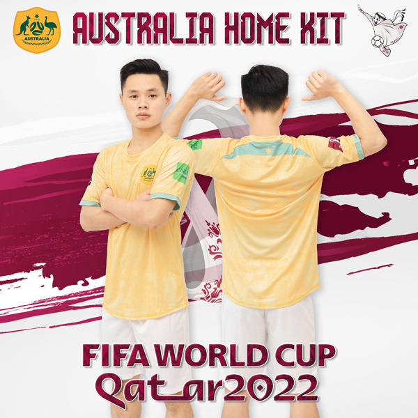Sở hữu bộ áo bóng đá Australia sân nhà World Cup 2022 tại xưởng may Rozaco bạn sẽ được thõa mãn về thiết kế, form dáng và giá cả. Đây là bộ trang phục bán chạy nhất hiện nay.