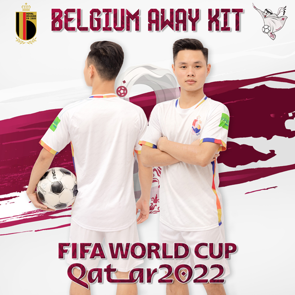 Cháy cùng mùa World Cup cùng với áo đội tuyển Bỉ sân khách World Cup 2022 tại xưởng may Rozaco. Đây là bộ trang phục được yêu thích nhất hiện nay.