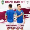 Xưởng may Rozaco giới thiệu bộ áo bóng đá Brazil sân khách World Cup 2022. Sản phẩm đẹp, chất lượng, giá rẻ.