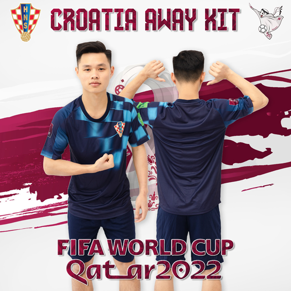 Xưởng may Rozaco giới thiệu bộ áo đá banh Croatia sân khách World 2022 đẹp mỹ mãn. Là fan hâm mộ đội tuyển Croatia thì bạn đừng bỏ qua siêu phẩm độc đáo này nhé.