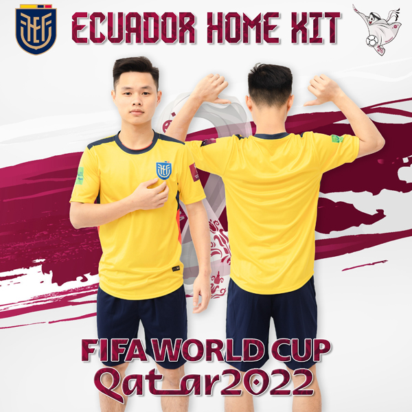 Áo đội tuyển Ecuador sân nhà World Cup 2022 là bộ trang phục đang được chờ đợi và hót nhất trên thị trường hiện nay. Siêu phẩm này được phân phối độc quyền tại xưởng may Rozaco.