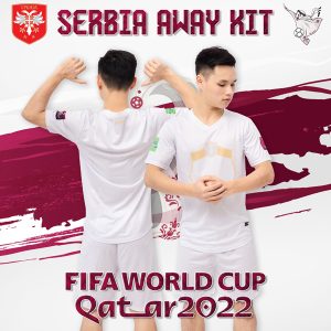 Áo đội tuyển Serbia sân khách World Cup 2022 tại xưởng Rozaco là bộ thiết kế mang màu trắng sáng mới mẻ. Màu sắc mang đến vẻ bề ngoài trẻ trung, năng động, phù hợp với mọi lứa tuổi.