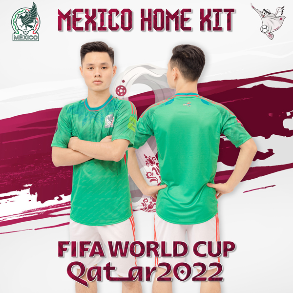 Với gam màu xanh két chủ đạo, áo đội tuyển Mexico sân nhà World Cup 2022 mang đến phong cách mới mẻ, trẻ trung, đầy nhiệt huyết. Bạn đã có bộ trang phục này chưa? Hãy liên hệ với xưởng Rozaco để được sở hữu ngay nhé.
